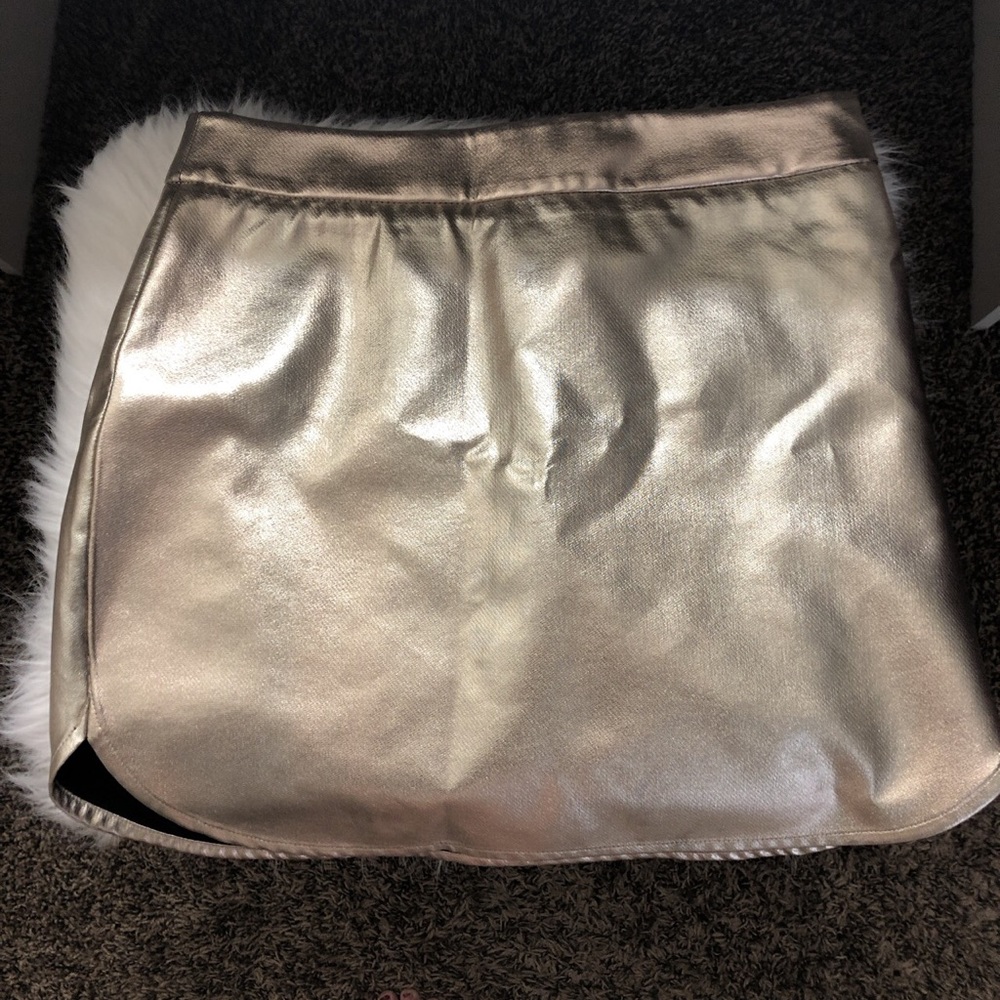 Gold Forever 21 mini skirt
